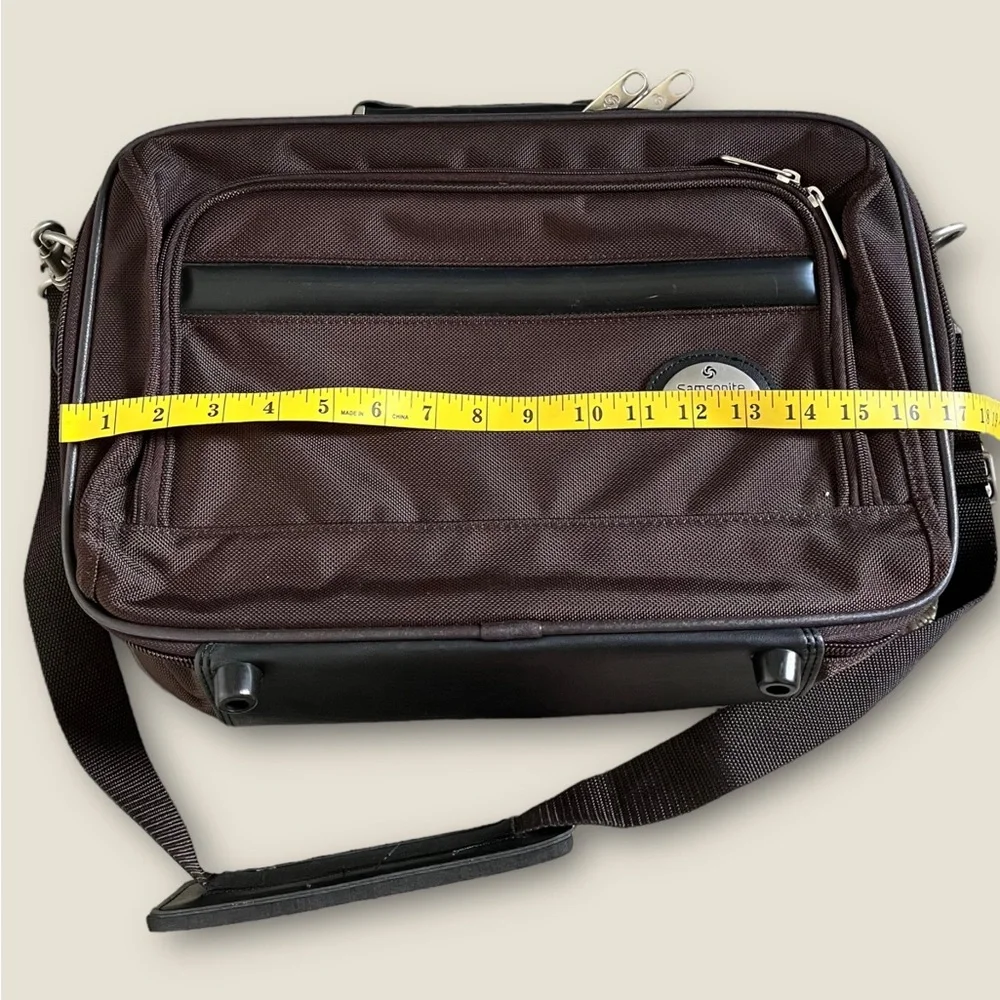 VTG Samsonite Laptop Work Luggage Case Bag 16.5 Inch Brown Canvas GOOD CONDITION